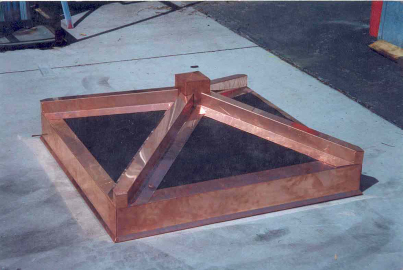 Copper Chimney Chase Hood with Steel Mesh