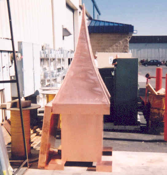 Copper Chimney Hood and Spire