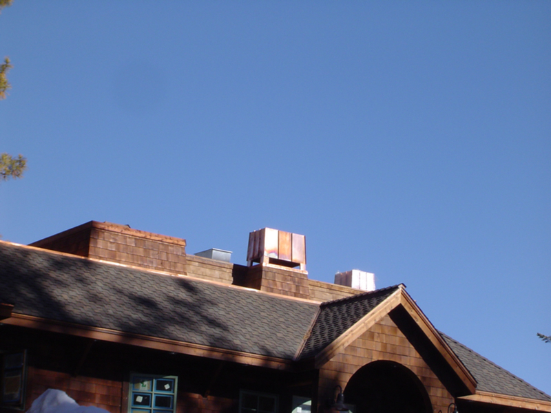 Copper Standing Chimney Hood