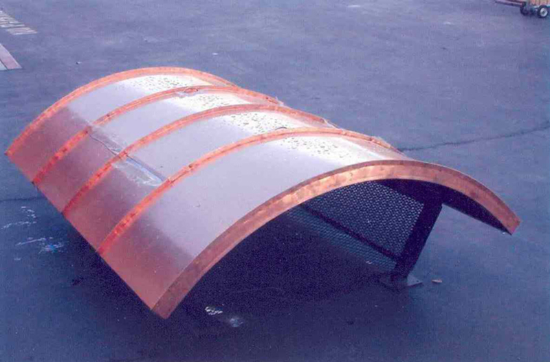 Domed Copper and Steel Chimney Hood