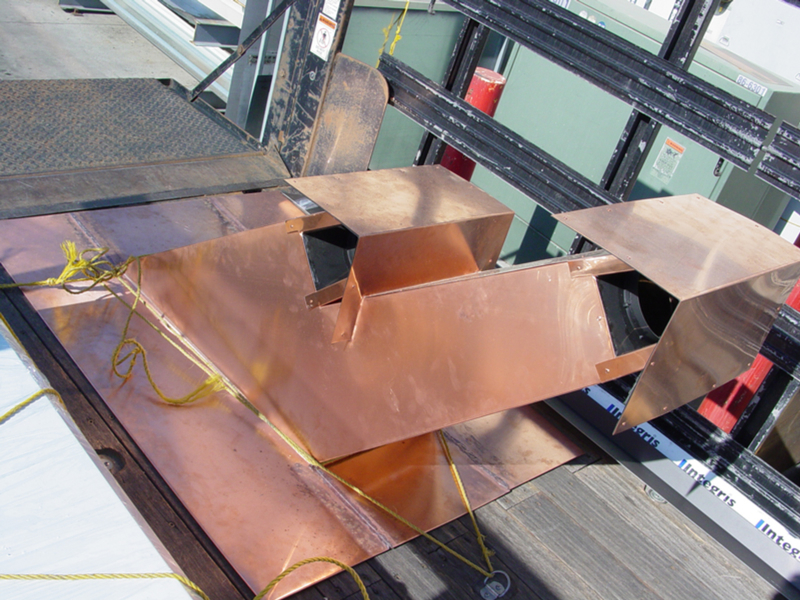 Pitched Copper Flue Hood
