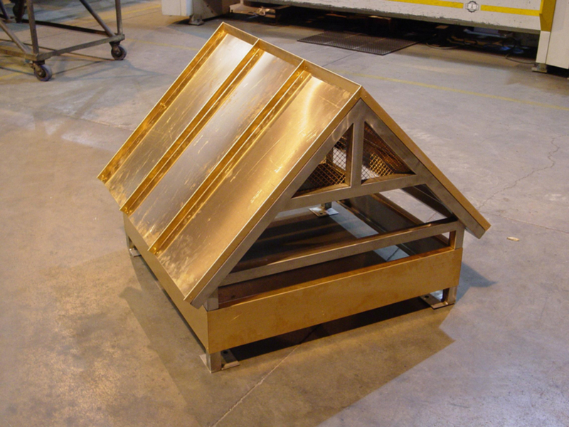 Stainless Steel and Copper Ridge Style Chimney Hood