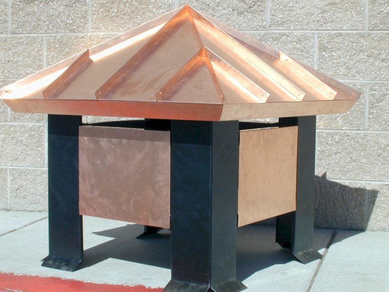 Standing Seam Copper Chimney Hood