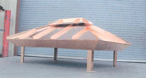 Standing Seam Copper Chimney Hood