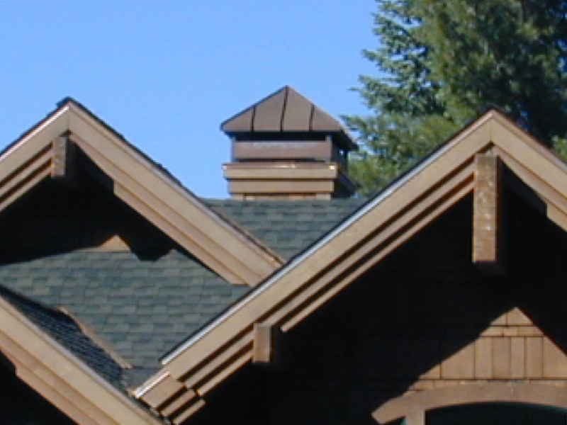 Standing Seam Painted Chimney Hood
