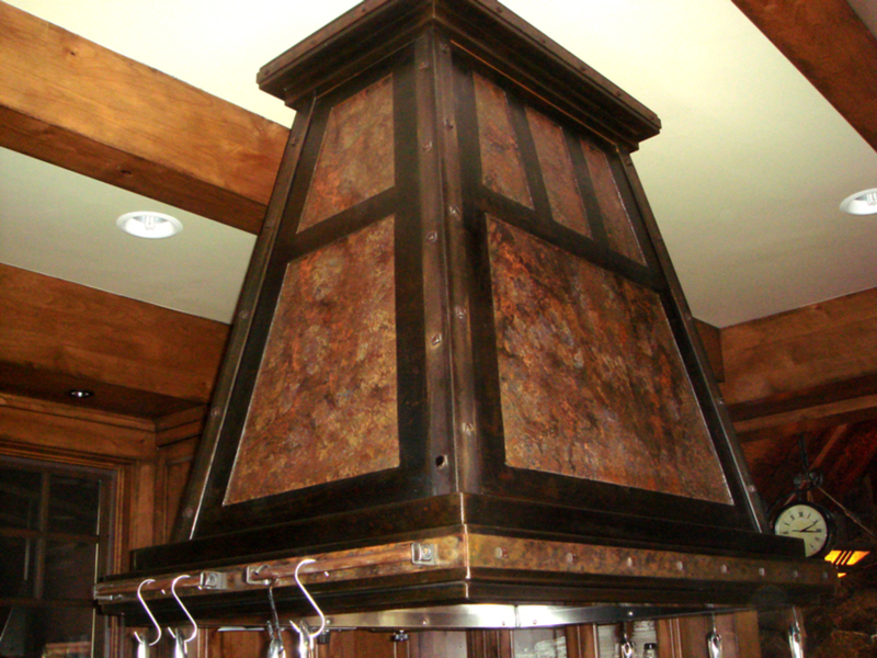 Steel Patina with Copper Kitchen Hood