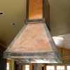 Pounded Copper with Hot Rolled Bands Kitchen Hood Image 1