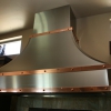 Stainless Steel Hood with Mirrored Copper Bands