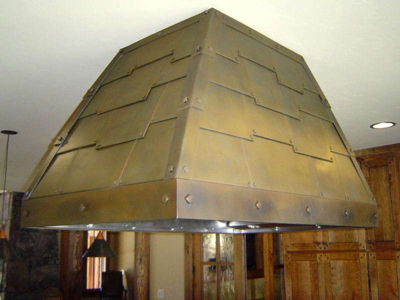 Cold Rolled Overlaid Panels Kitchen Hood Image 1