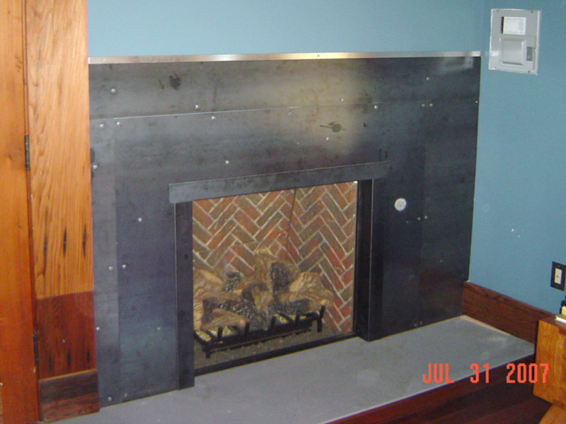 Smooth Hot Rolled Steel Fireplace Surround