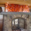 Pounded and Flamed Fireplace surround with Forged Steel Mantle