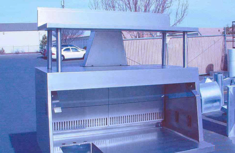 Commercial Stainless Steel Table with Exhaust Flue