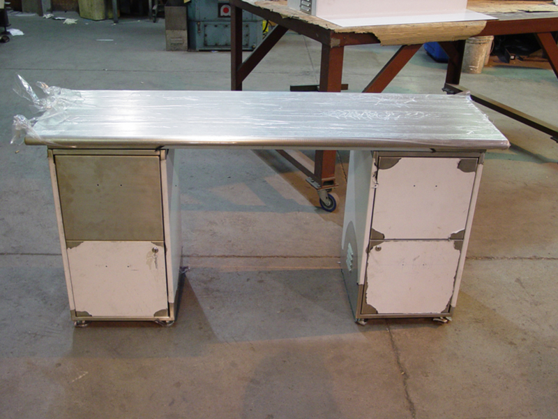 Custom Stainless Steel Desk with Drawers
