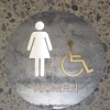 Stainless and Hot Rolled Steel Restroom Sign (Women)