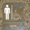 Stainless and Hot Rolled Steel Restroom Sign (Men)