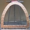 Pounded Mirrored Copper Surround with Steel Mesh
