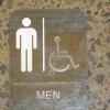 Stainless and Hot Rolled Steel Restroom Sign (Men)
