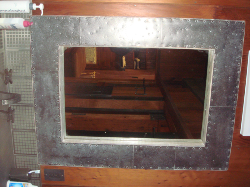 Pounded Steel Mirror