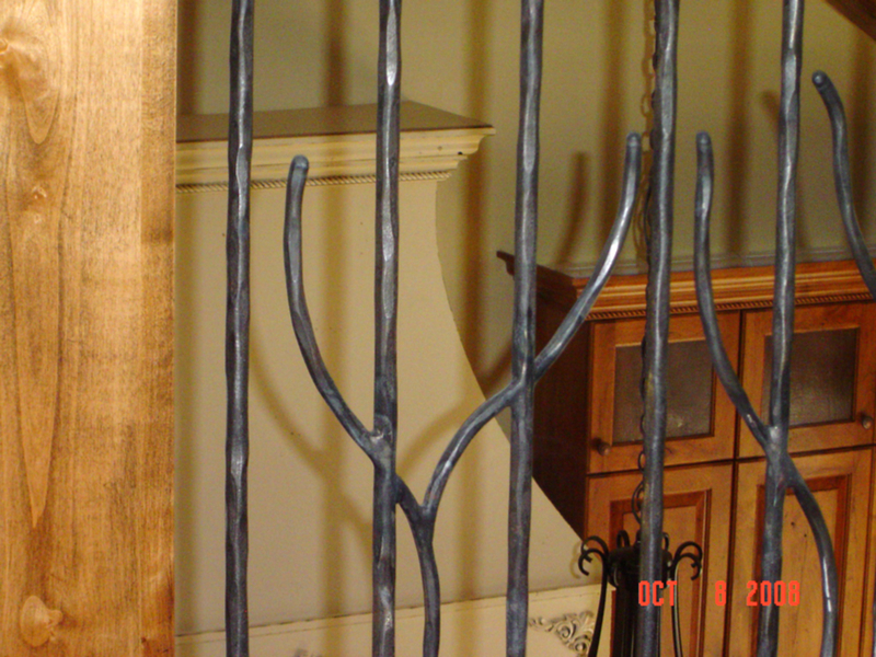 Forged Residential Handrail with Tree Design Image 2