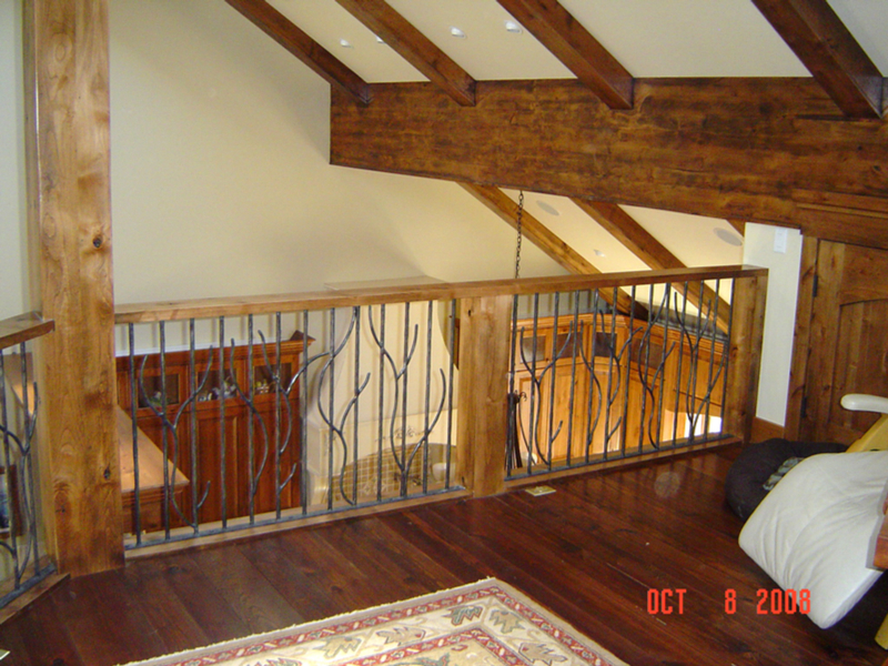 Forged Residential Handrail with Tree Design Image 1