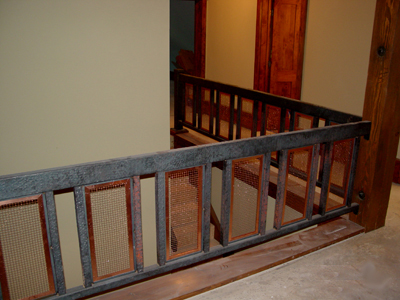 Pounded Steel with Copper Screen Handrail Image 2